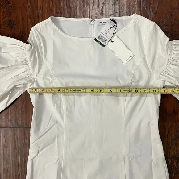 NWT Hermoza – Magdalena Short Sleeve Mini Dress in White Size XS - Picture 7 of 10